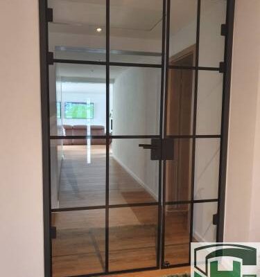 Glastür Industrielook