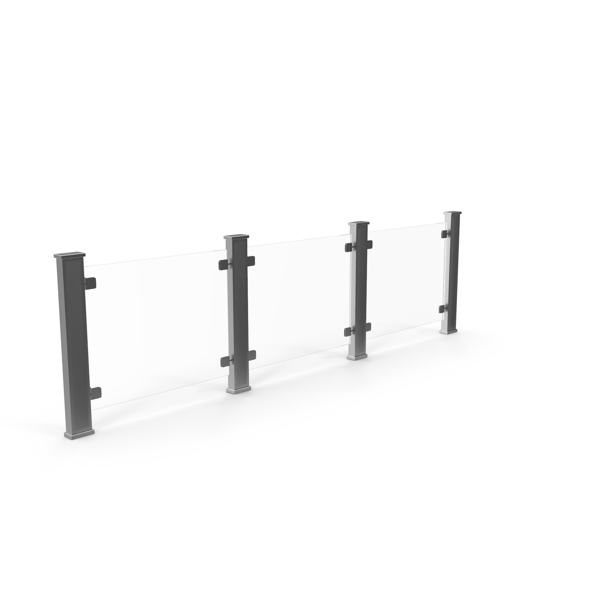 Schöner Gartenzaun (Glasfront) und begehbarer Glassteg